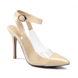 Pointed Toe Transparent Plastic Pumps