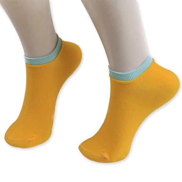 

Knitted Breathable Ankle Socks, Orange yellow