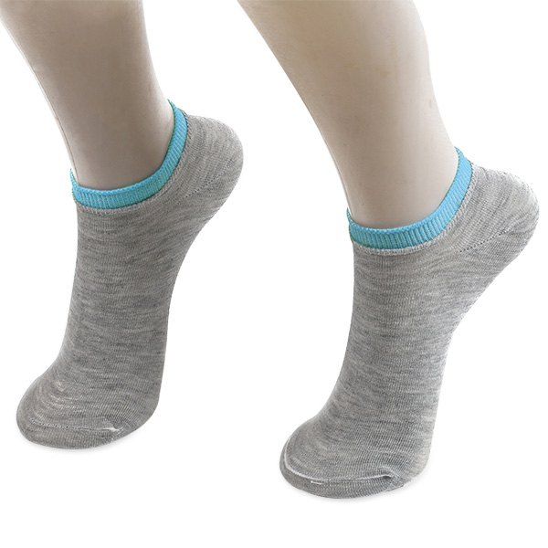

Knitted Breathable Ankle Socks, Gray