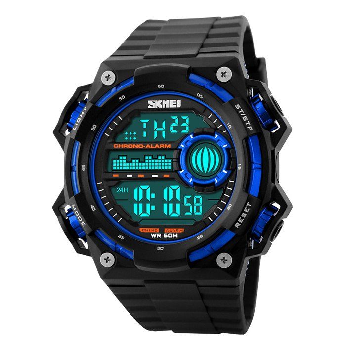 

SKMEI Outdoor Alarm Luminous Digital Watch, Blue