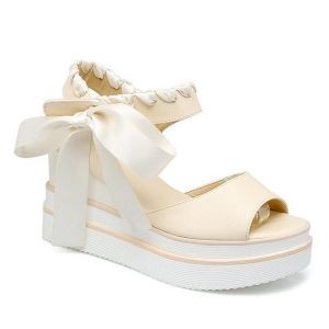 Ribbons Platform Sandals
