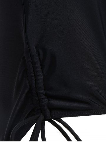 

Ruffle Plus Size One Piece Swimwear, Black