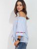 Off The Shoulder Embroidered Blouse -  