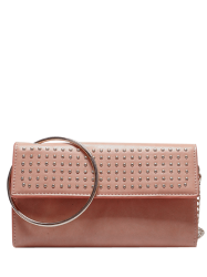 Rivet Metal Ring Clutch Bag with Chains