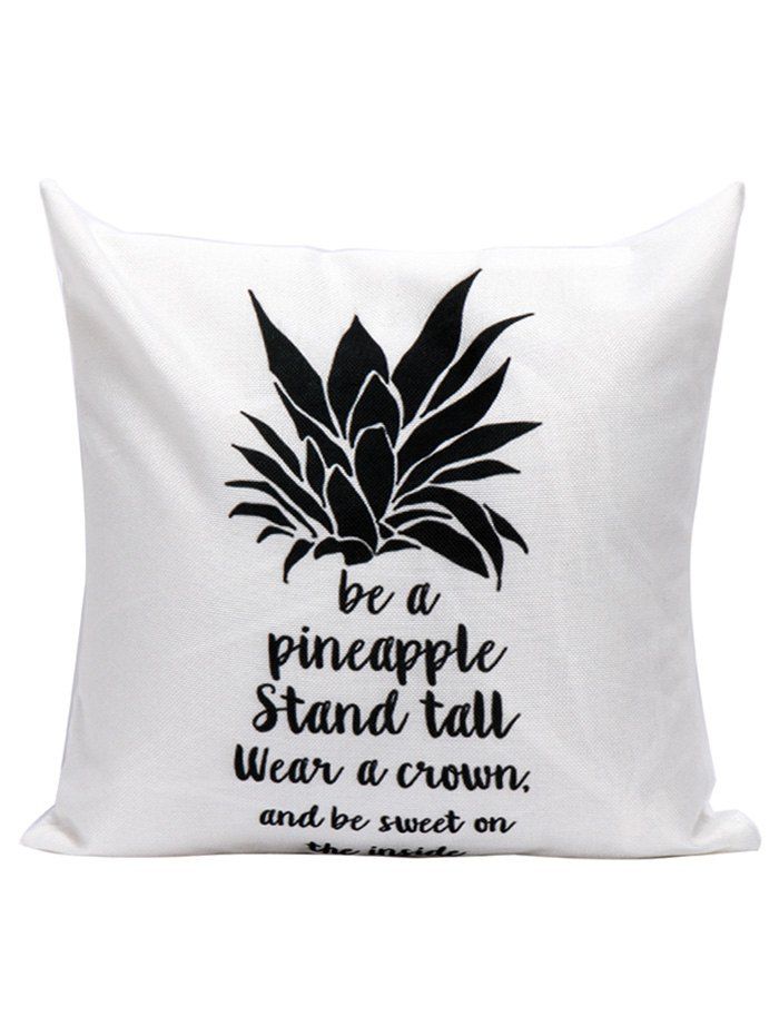 

Pineapple Letter Linen Cushion Pillow Case, White