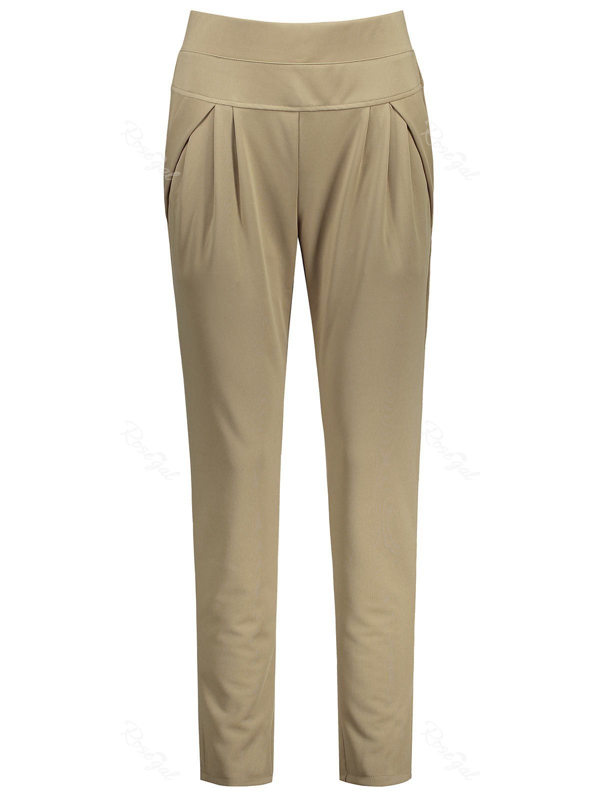 

Plus Size High Waisted Ankle Pants, Camel