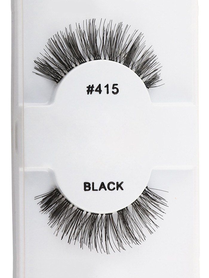 

1 Pair Natural Dense False Eyelashes, Black