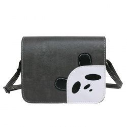 Flap Panda Pattern Crossbody Bag