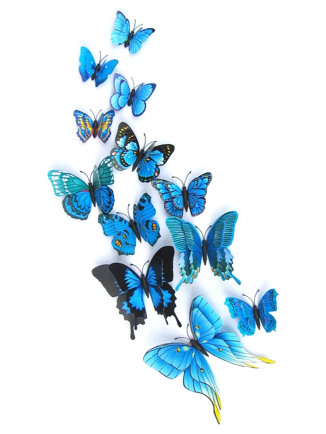 

12Pcs/Set Magnet DIY 3D Butterflies PVC Wall Stickers, Blue