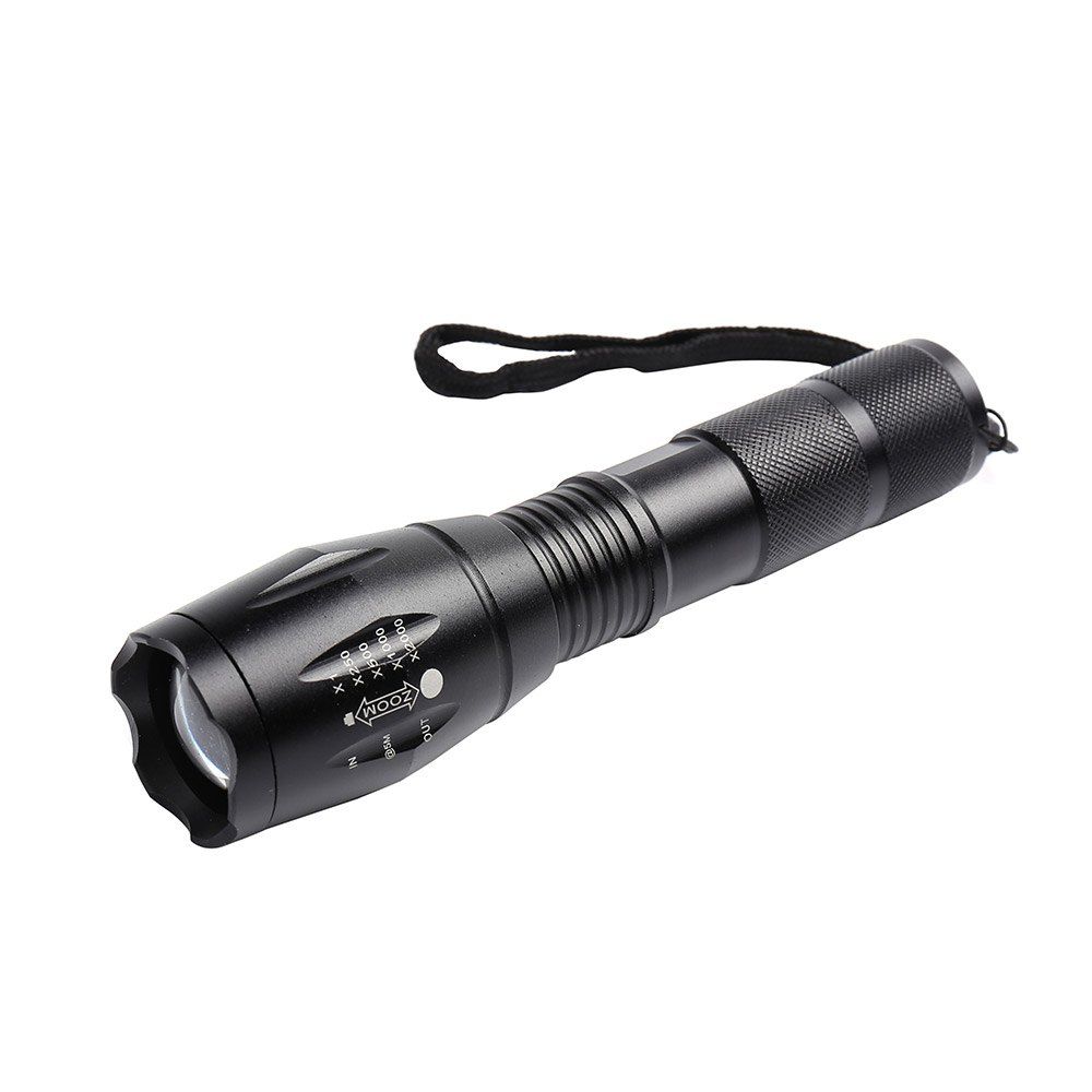 

5 Modes Telescopic Zoom Waterproof Flashlight, Black