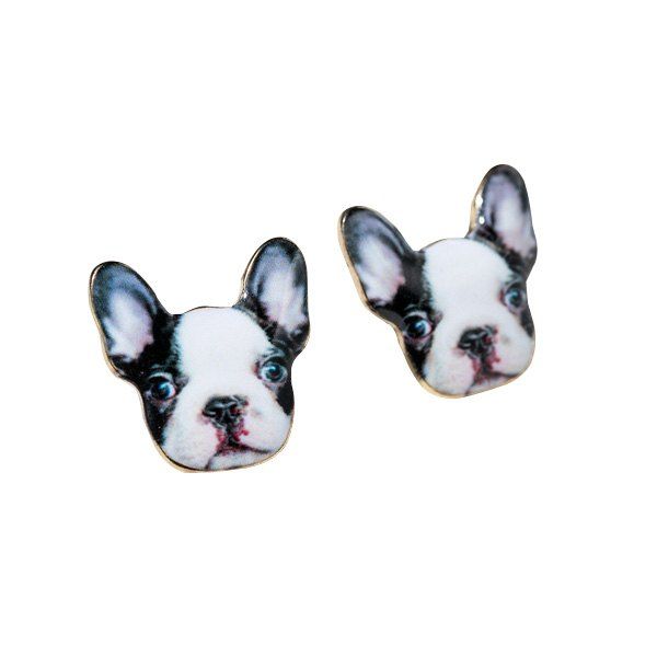 

Puppy Stud Earrings, Black