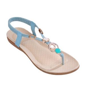 Elastic Band Flat Heel Sandals