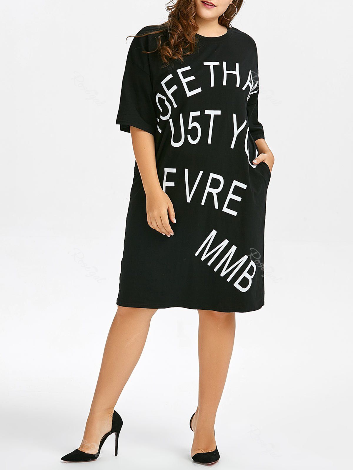Plus Size Graphic Tee Dress Discount ...