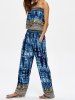 Tie Dye Strapless Jumpsuit with Pockets -  
