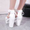 block heel sandals tie up