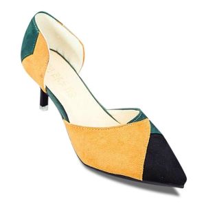Mid Heel Colour Block Pumps