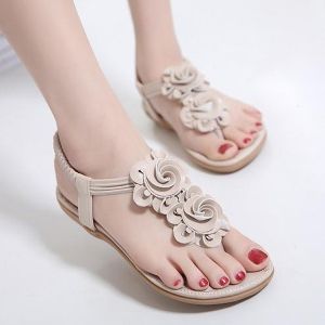 Elastic Band Flowers Sandals