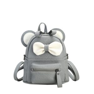 Bowknot Ear Faux Leather Backpack