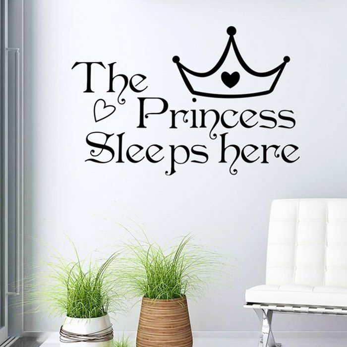 

Princess Letters Wall Stickers For Bedrooms, Black