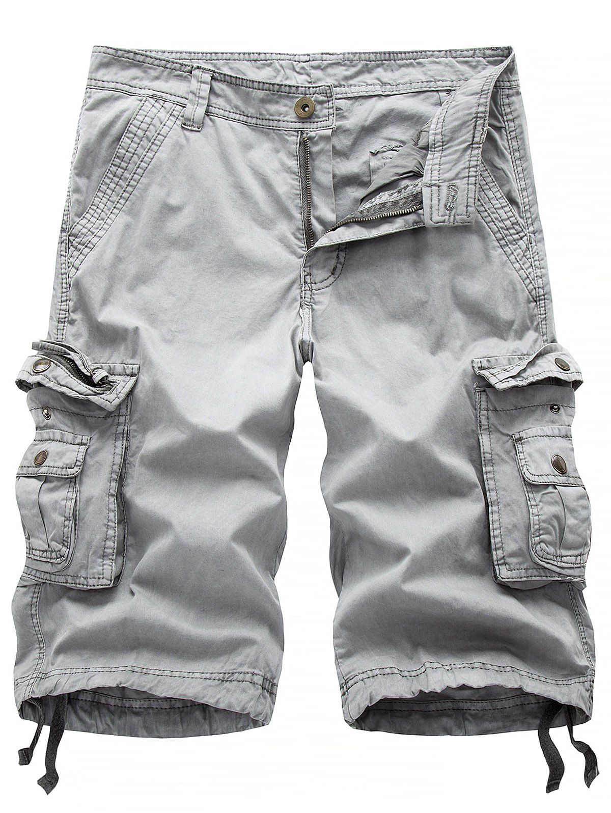 zip up pocket shorts