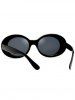 Anti UV Oval Retro Wrap Frame Sunglasses -  