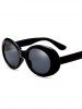 Anti UV Oval Retro Wrap Frame Sunglasses -  