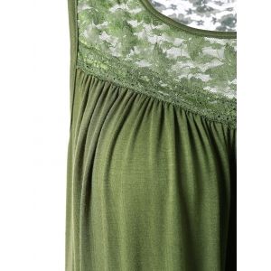 plus smock insert lace tank rosegal tops