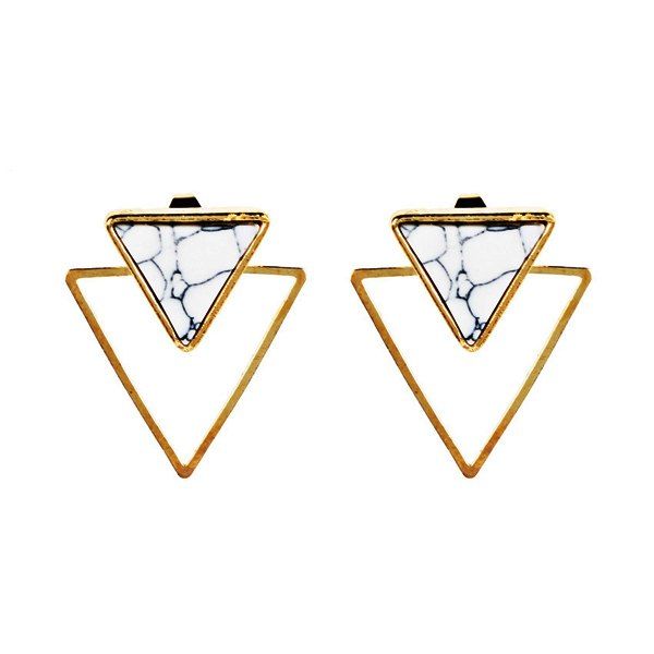 

Vintage Rammel Triangle Ear Jackets, Golden