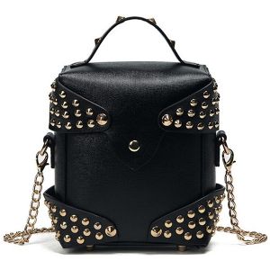 Studded Cross Body Bag with Top Handle