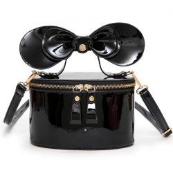 Bowknot Patent Leather Crossbody Bag
