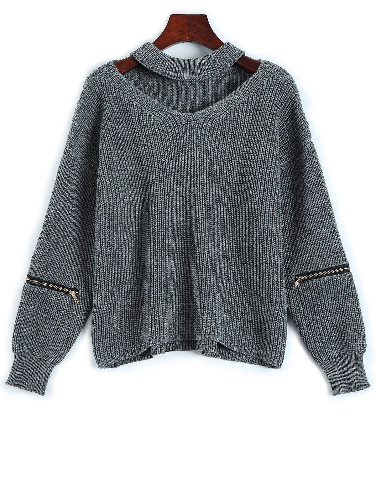 Trendy Chunky Choker Sweater  