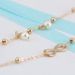 Beads Faux Pearl 8 Shape Double Layered Anklet -  