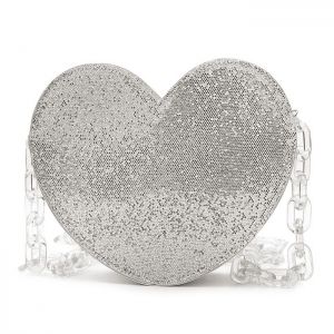 Glitter Heart Shaped Crossbody Bag