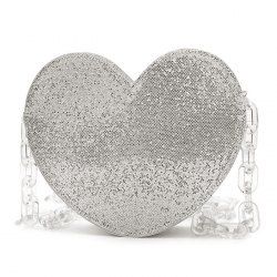 Glitter Heart Shaped Crossbody Bag