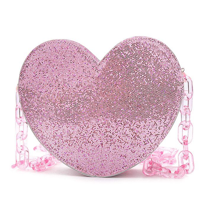 [35% OFF] Glitter Heart Shaped Crossbody Bag | Rosegal