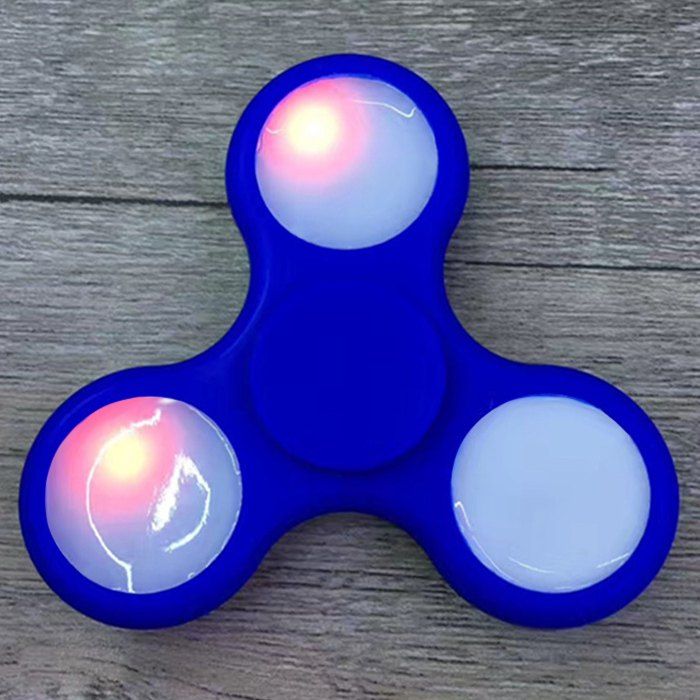 

Rotating Fidget Finger Spinner with Color Changing LED Lights, Cerulean