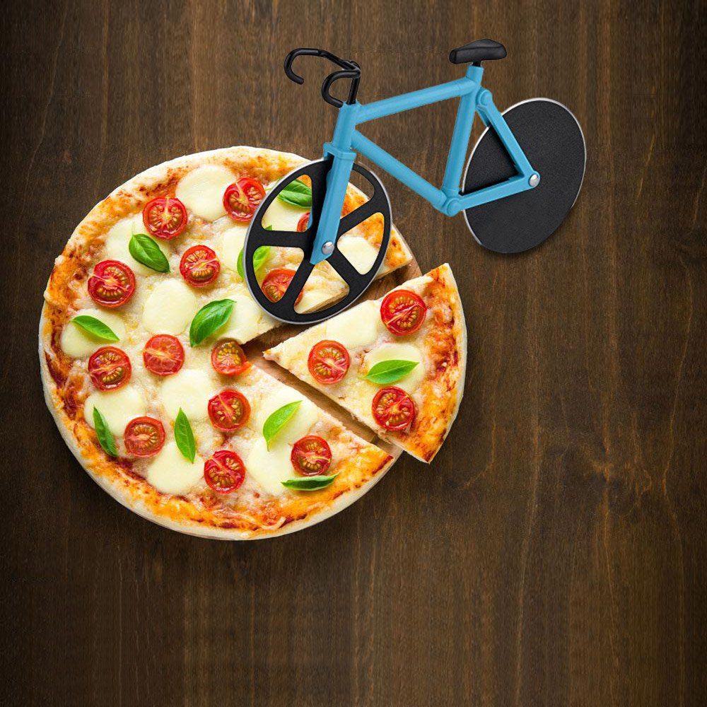 

Stainless Steel Bicycle Design Pizza Cutter, Lake blue