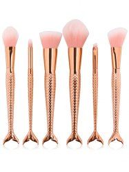 6 Pcs Multifunction Mermaid Shape Makeup Brush Set -  