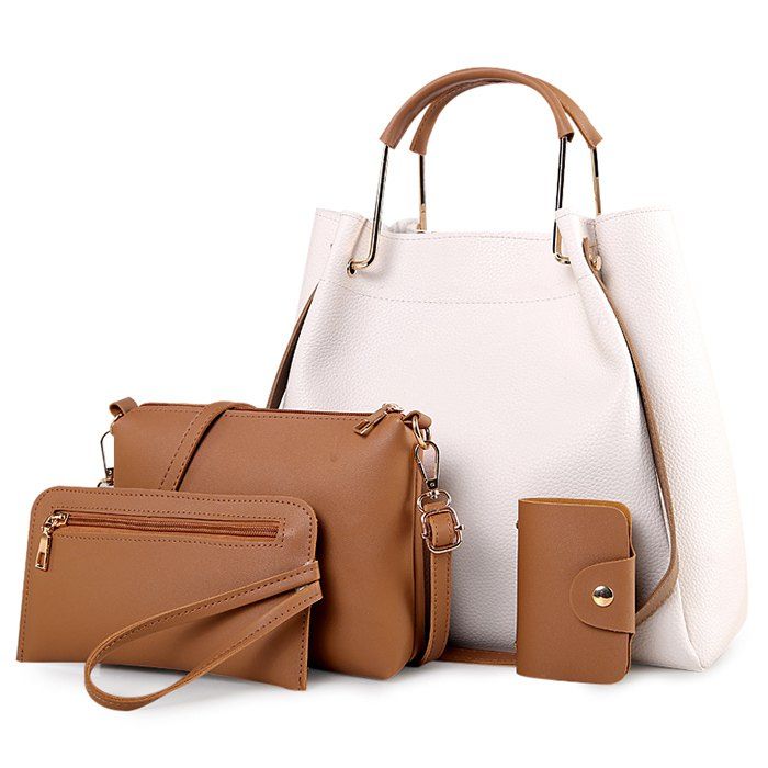 Shops Metal Handle 4 Pieces Tote Bag Set  
