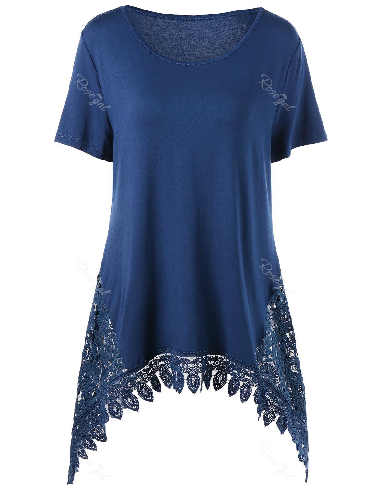 t shirt with lace trim