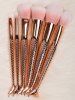 6 Pcs Multifunction Mermaid Shape Makeup Brush Set -  