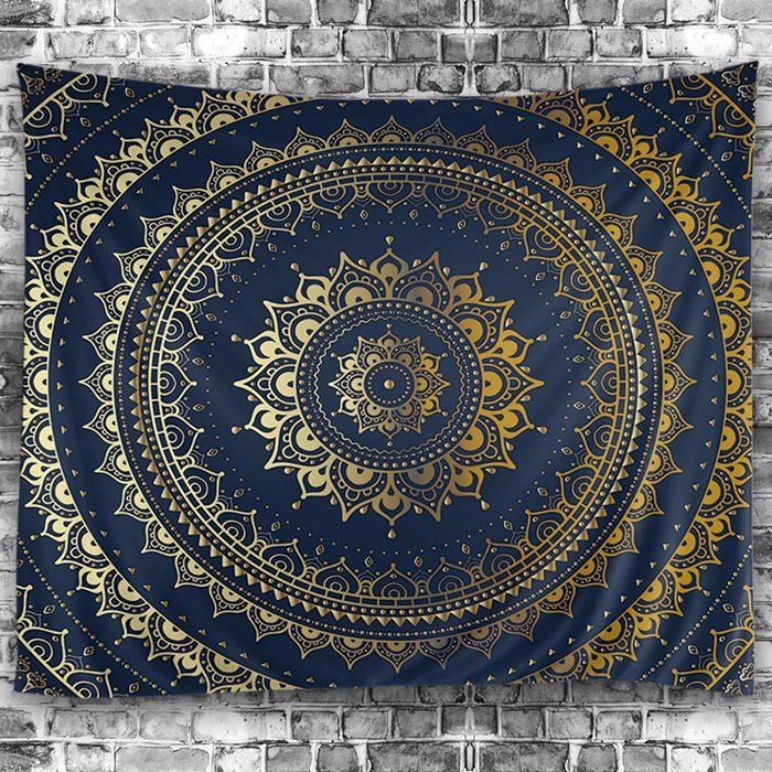 

Wall Hanging Art Decoration Mandala Print Tapestry, Purplish blue