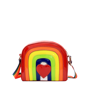 Cross Body Patent Leather Rainbow Bag