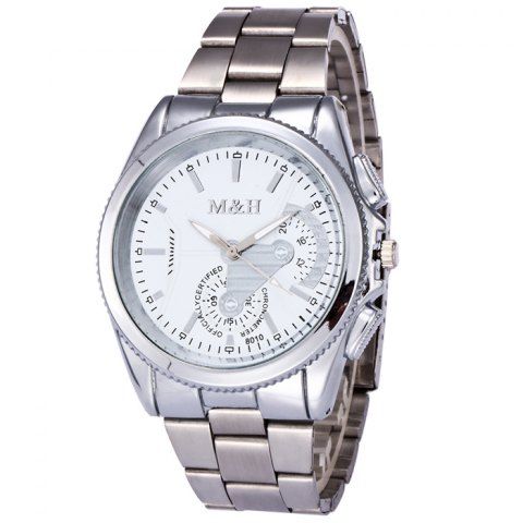 Firstgrabber Metallic Strap Analog Wrist Quartz Watch