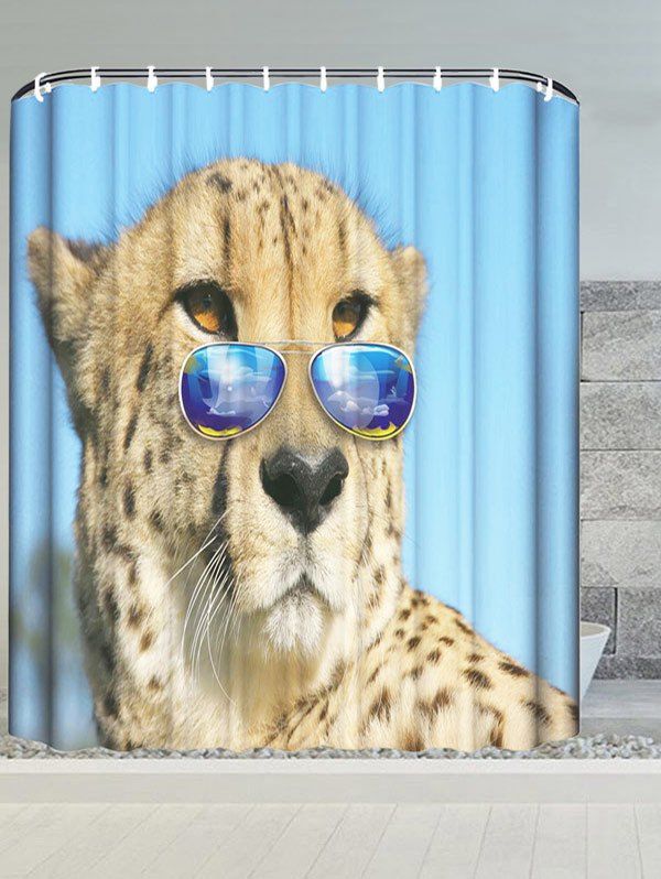 37 Off Wear Glasses Cheetah Water Resistant Shower Curtain Rosegal
