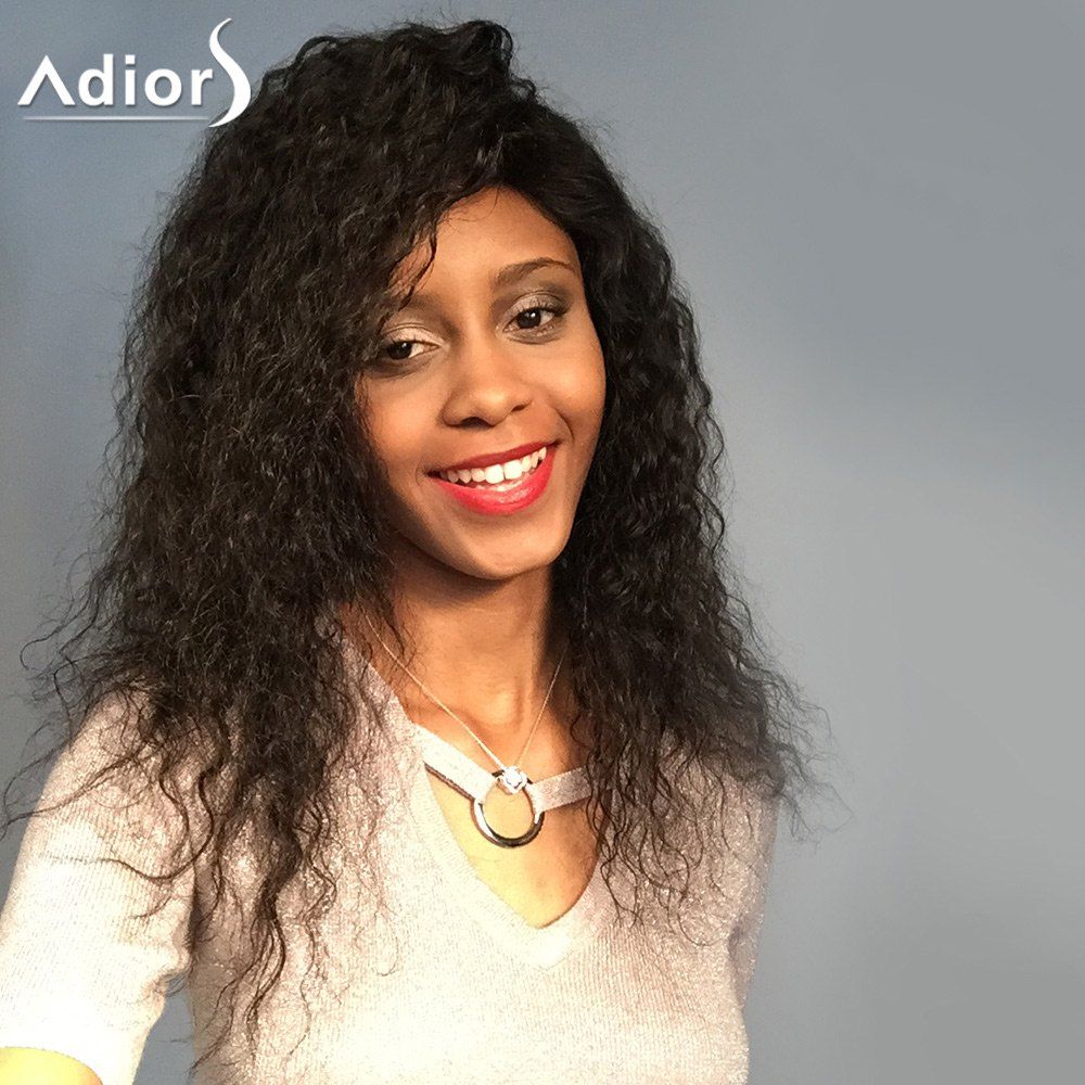 22 Off Adiors Long Fluffy Dry Out Curly Lace Front Synthetic Wig