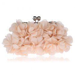 Kisslock Petal Satin Evening Bag