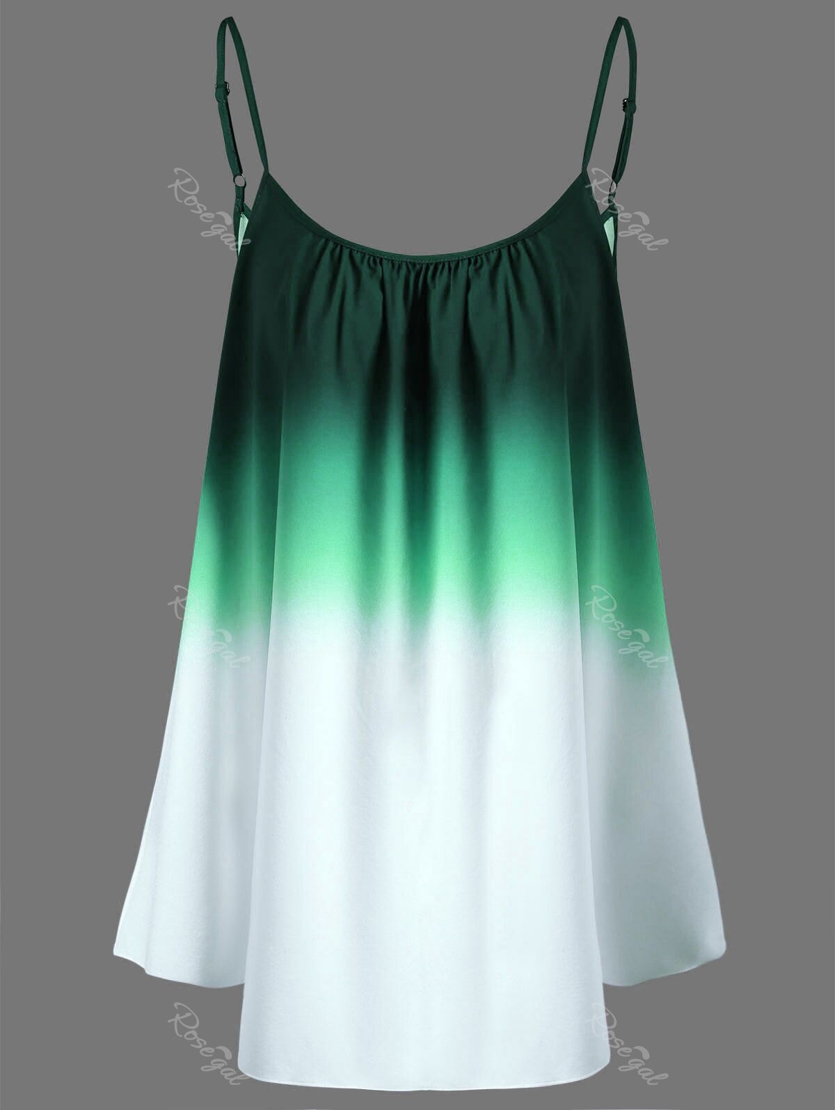 

Ombre Plus Size Cami Top, Green