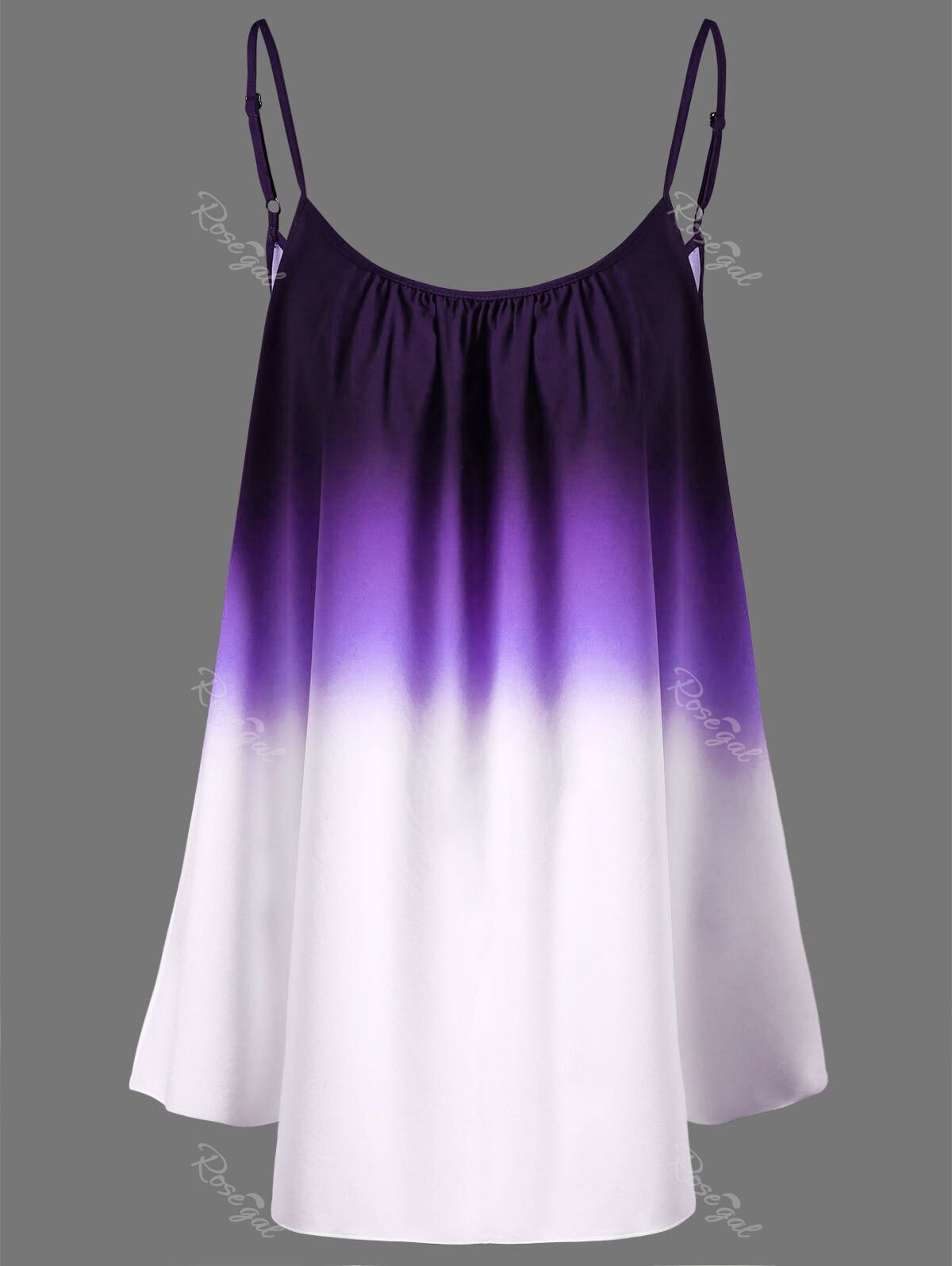 

Ombre Plus Size Cami Top, Deep purple