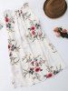 Sleevelss Chiffon Mini Floral Dress -  